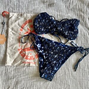 Blackbough Blue Floral Bikini Set & Bag